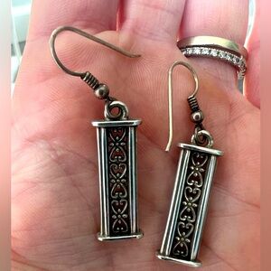 Women’s Brighton earrings.  Silver with cute 💞 detail